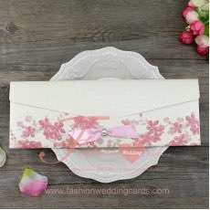 Pocket Wedding Invitations with Ribbon
